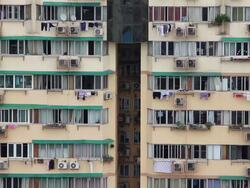 WS View of appearance of residential building / Shanghai,  China Stock Footage
