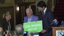CLEAN : Armenians honor Aznavour with Hollywood star News Clip