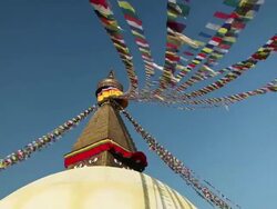 Bodnath Stupa Kathmandu Valley Nepal Stock Footage