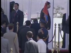 Security, Bush arrival, photo-op News Clip