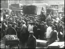 Fishermen and dockworkers unload fish for the Fulton Fish Market. News Clip