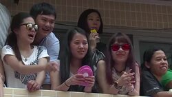 CLEAN : Tough cookies brave the heights at Hong Kong bun festival News Clip