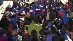 CLEAN : New S.Africa alliance holds rally calling for Zuma to step down News Clip