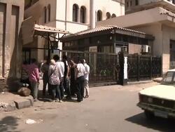 People outside Cairo Public Hospital News Clip