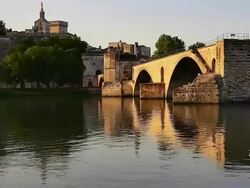 Saint-benezet in southeastern France Stock Footage