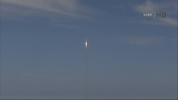 Space X launches after initial delay News Clip