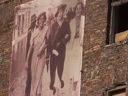 CU photo 3 young women walking Stock Footage