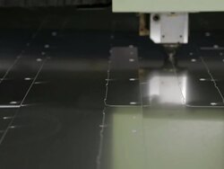 CU Shot of Aluminum being cut by laser / Ho Chi Minh, Southeastern, India Stock Footage