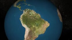 A computer generated globe spins around itself and lands on Central America. Stock Footage