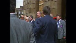 Francois Mitterrand Departing NATO Conference News Clip