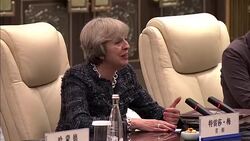 UK Prime Minister Theresa May and Presidetn Xi Jinping - G20 Summit News Clip