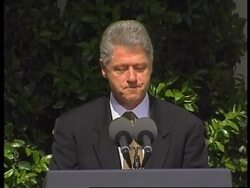 USA - Clinton statement on nuclear testing News Clip