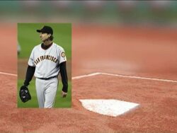 San Francisco's Randy Johnson won his 300th game Thursday.  Johnson is just the 24th big league pitcher to reach that plateau. The Giants beat the Nationals, 5-1. (June 4) News Clip