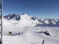 Glacier ski slope Stock Footage