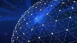 Grid rotation sphere Stock Footage