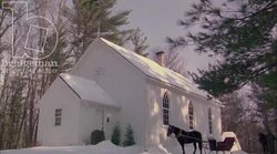A church in the snow, 1908 - reenactment Stock Footage
