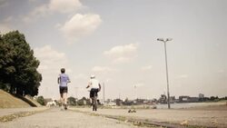 Urban runner Stock Footage