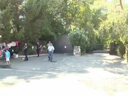 Michael Jackson Tribute At Jackson Family Home Stock Footage