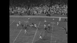 Washington Redskins v. New York Giants football game, 1953 News Clip