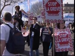 Demonstration against university, school blockades News Clip