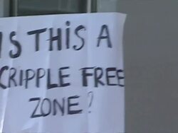 Protestors at Telethon Campaign in London News Clip