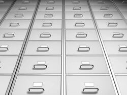 Filing Cabinet 01 Infinite White Loop Stock Footage