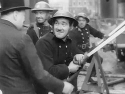 Winston Churchill Reviews Damage After London Blitz Stock Footage