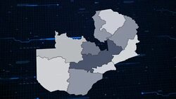 Zambia network map Stock Footage