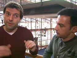 INTERVIEW Oskar Santos and Alejandro Amenabar on the characters pain and the humour within the story at the El Mal Ajeno (For the Good of Others) Interviews: 60th Berlin film festival at Berlin . (Footage by WireImage Video/GettyImages) Stock Footage