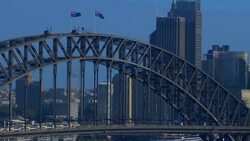 Sydney Harbor Bridge, Australia Stock Footage