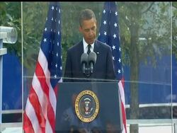 President Barack Obama read from Psalm 46 as part of the ceremony at the World Trade Center site to mark the 10th anniversary of the Sept. 11 attacks. News Clip