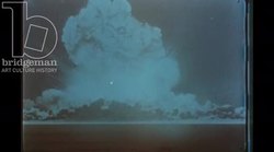 Fireball of atomic test (Joe 14) Semipalatinsk Test Site, USSR, 1954 Stock Footage