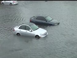 What eventually became Tropical Storm Irene flooded streets and knocked out power on Long Island. As AP's Haven Daley reports, residents have to wait for the water to recede before the clean up can begin. News Clip