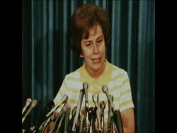 SYND 11-8-70 WOMEN DEMONSTRATE AT STATUE OF LIBERTY News Clip