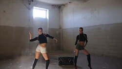 Two girls dancing Stock Footage