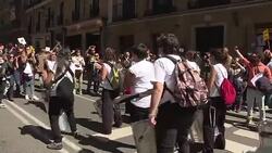 CLEAN : Demonstion in Madrid to abolish bullfighting News Clip