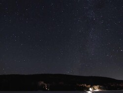 Lake nightsky timelapse Stock Footage
