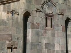Geghard monastery, exterior view of the monastery Stock Footage