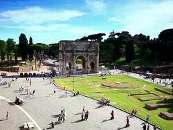 Triumphal Arch Rome Stock Footage