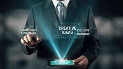 Business Success Concept Businessman using digital tablet technology futuristic background Stock Footage