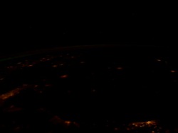 European City Lights viewed from space Stock Footage