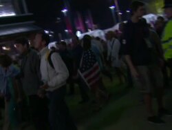 Crowds Depart Olympic Stadium after Ceremony News Clip