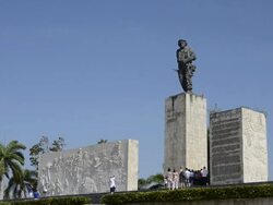 Hero Memorial El Che Guevara Memorial Statue Santa Clara Cuba Stock Footage