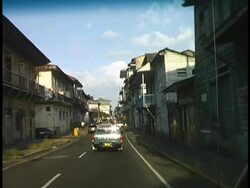 Drive through Shanty Town / El Barrio (Latin America) Stock Footage