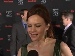INTERVIEW - Carla Gugino talks about how Men's Health is informative and fun at  Health Celebrates 25th Anniversary Stock Footage