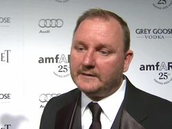 INTERVIEW: Kevin Robert Frost (CEO of amfAR) on what the tribute will feature at the amfAR's Inspiration Gala at Los Angeles CA.  Stock Footage