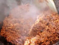 Chili paste stir. Stock Footage