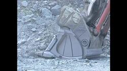 Open cast mining at a diamond mine News Clip