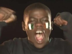 Ivory Coast Sports / Soccer fan - HD &amp; PAL Stock Footage