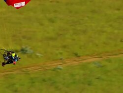 MS AERIAL TS View of Para gliding / Melbourne, Victoria, Australia Stock Footage